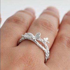 Martha Jackson butterfly sterling silver ring